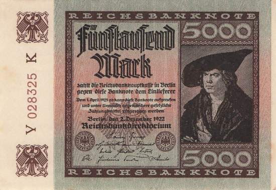 5000 Mark  ro.80c K 1922 AU